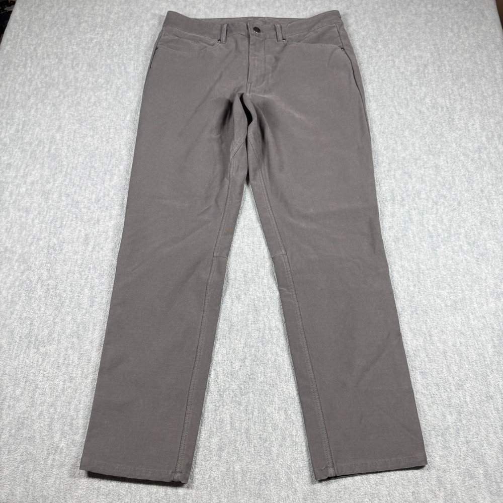 Cuts Pants Mens 33x32 Gray AO 5-Pocket Stretch Commuter Casual Chino Performance